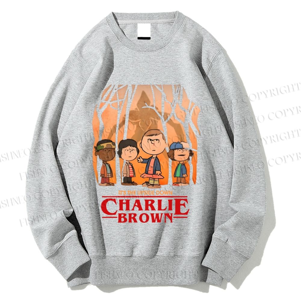 Unisex Charlie Brown in Wood Printed Sweatshirt