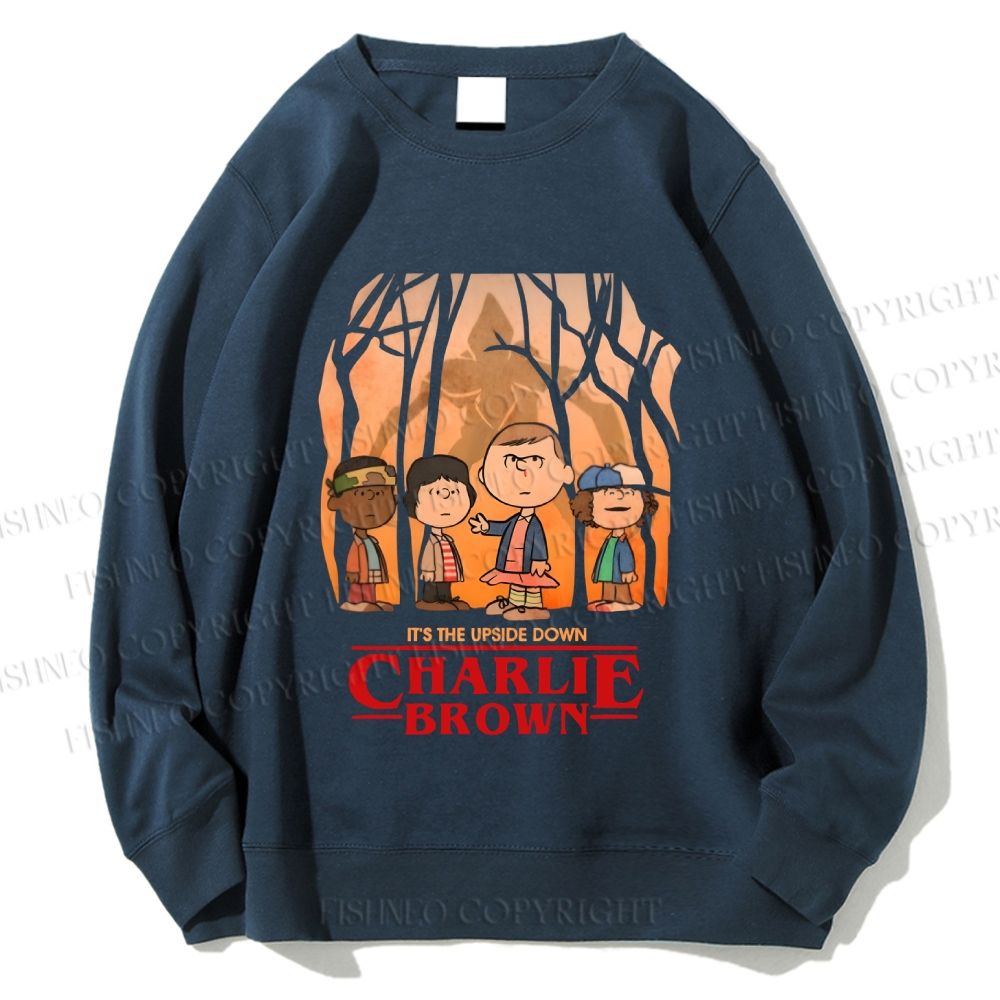 Unisex Charlie Brown in Wood Printed Sweatshirt