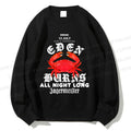 Unisex Crab Graffiti Printed Sweatshirt