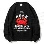 Unisex Crab Graffiti Printed Sweatshirt