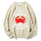 Unisex Crab Graffiti Printed Sweatshirt