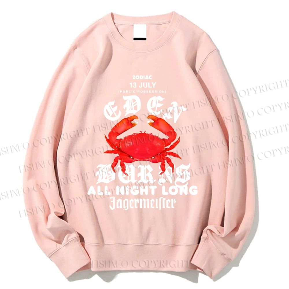 Unisex Crab Graffiti Printed Sweatshirt