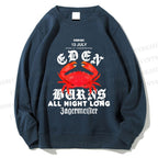 Unisex Crab Graffiti Printed Sweatshirt