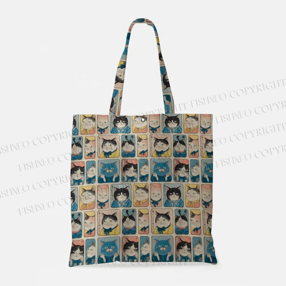 Many Cats Are Watching You Printed Tote Bag