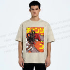 Unisex Chainsaw Man Printed Washed Tee