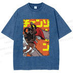 Unisex Chainsaw Man Printed Washed Tee