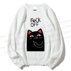 Unisex Fuck Off Cat Printed Sweatshirt
