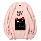 Unisex Fuck Off Cat Printed Sweatshirt
