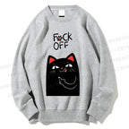 Unisex Fuck Off Cat Printed Sweatshirt