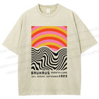 Unisex Bauhaus Geometry Printed Washed Tee