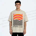 Unisex Bauhaus Geometry Printed Washed Tee