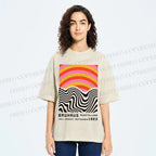Unisex Bauhaus Geometry Printed Washed Tee