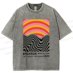 Unisex Bauhaus Geometry Printed Washed Tee