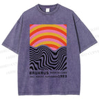 Unisex Bauhaus Geometry Printed Washed Tee