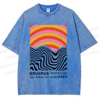 Unisex Bauhaus Geometry Printed Washed Tee