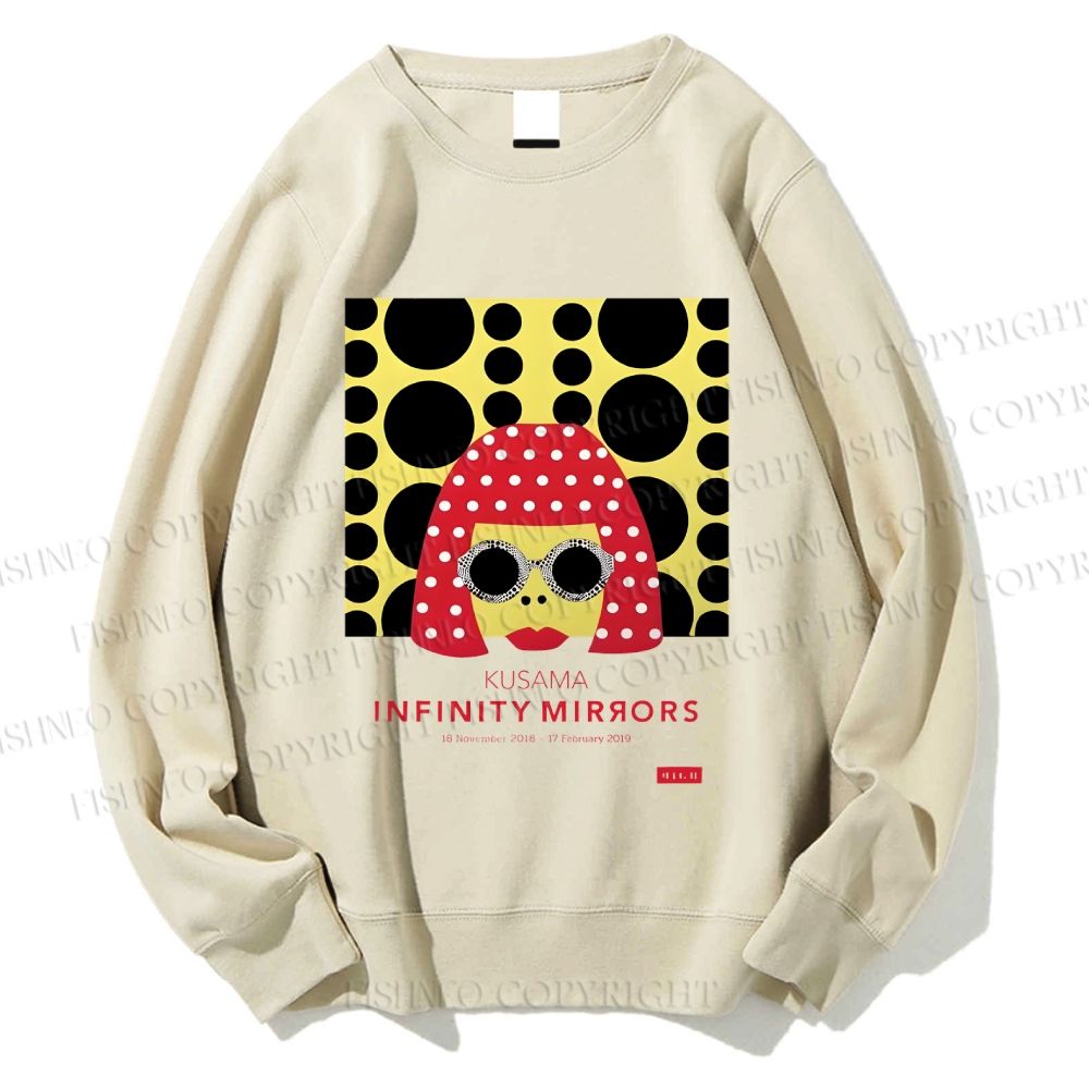 Unisex Japanese Yayoi Kusama Woman Printed Sweatshirt