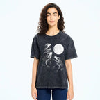 Frogs Howling To Moon Vintage Washed T-shirt