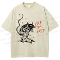 Unisex Fuck The Past Printed Washed Tee