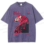 Unisex Pink Panther Yayoi Kusama Printed Washed Tee