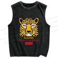 Unisex Yayoi Kusama Printed Washed Tank Top