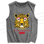Unisex Yayoi Kusama Printed Washed Tank Top