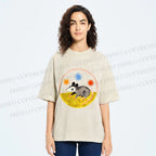 Unisex Cute Opossum Printed Washed Tee