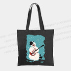 Rock Snowman Printed Tote Bag