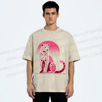 Unisex Pink Panther Printed Washed Tee