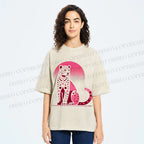 Unisex Pink Panther Printed Washed Tee