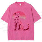 Unisex Pink Panther Printed Washed Tee