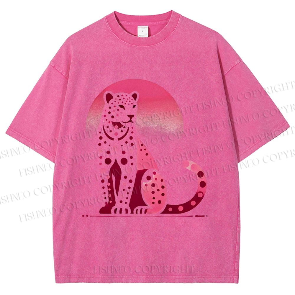 Unisex Pink Panther Printed Washed Tee