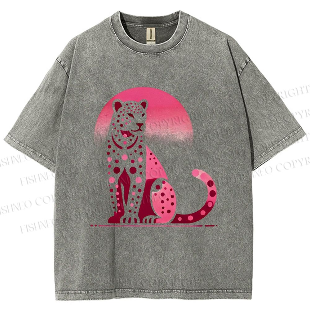 Unisex Pink Panther Printed Washed Tee