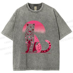 Unisex Pink Panther Printed Washed Tee