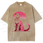 Unisex Pink Panther Printed Washed Tee