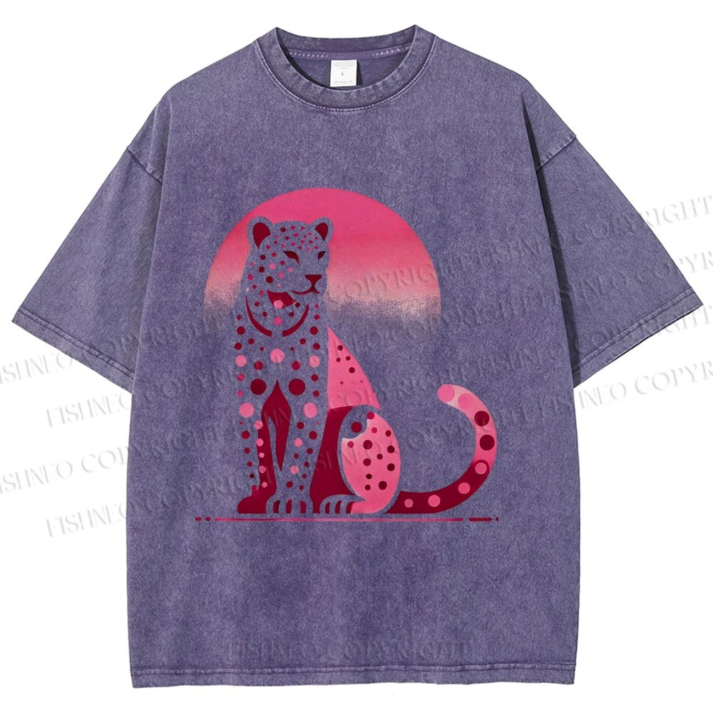 Unisex Pink Panther Printed Washed Tee