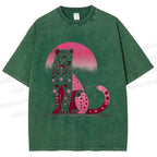 Unisex Pink Panther Printed Washed Tee