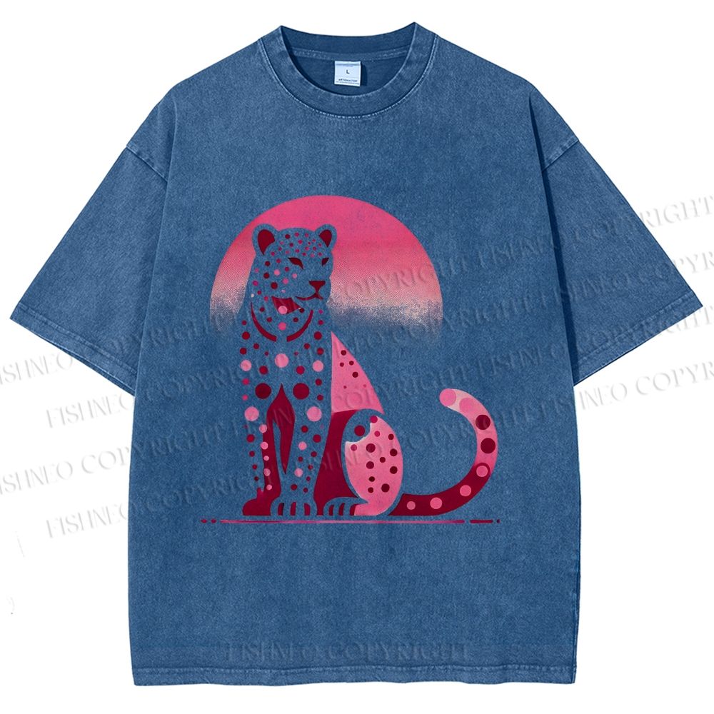 Unisex Pink Panther Printed Washed Tee