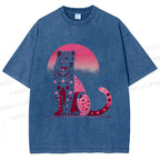 Unisex Pink Panther Printed Washed Tee