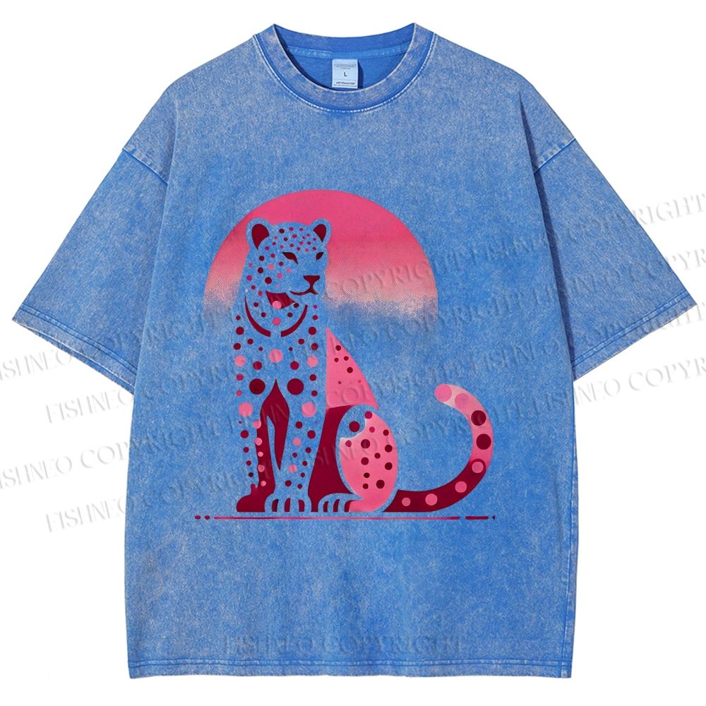 Unisex Pink Panther Printed Washed Tee