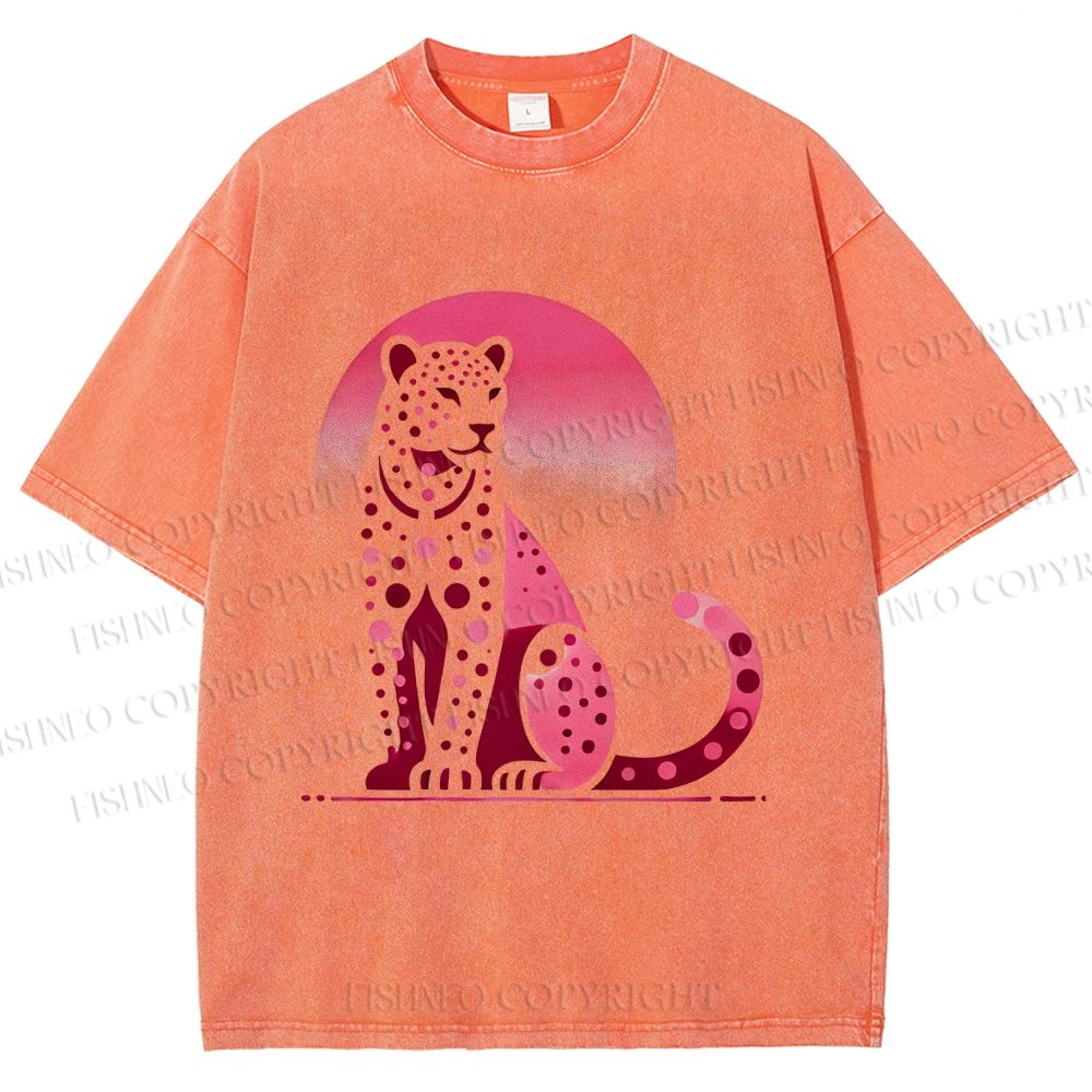 Unisex Pink Panther Printed Washed Tee