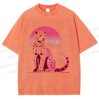 Unisex Pink Panther Printed Washed Tee