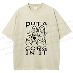 Unisex Dog Put a Cork in it Printed Washed Tee