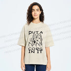 Unisex Dog Put a Cork in it Printed Washed Tee