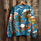 Casual Christmas Printed Sweatshirt