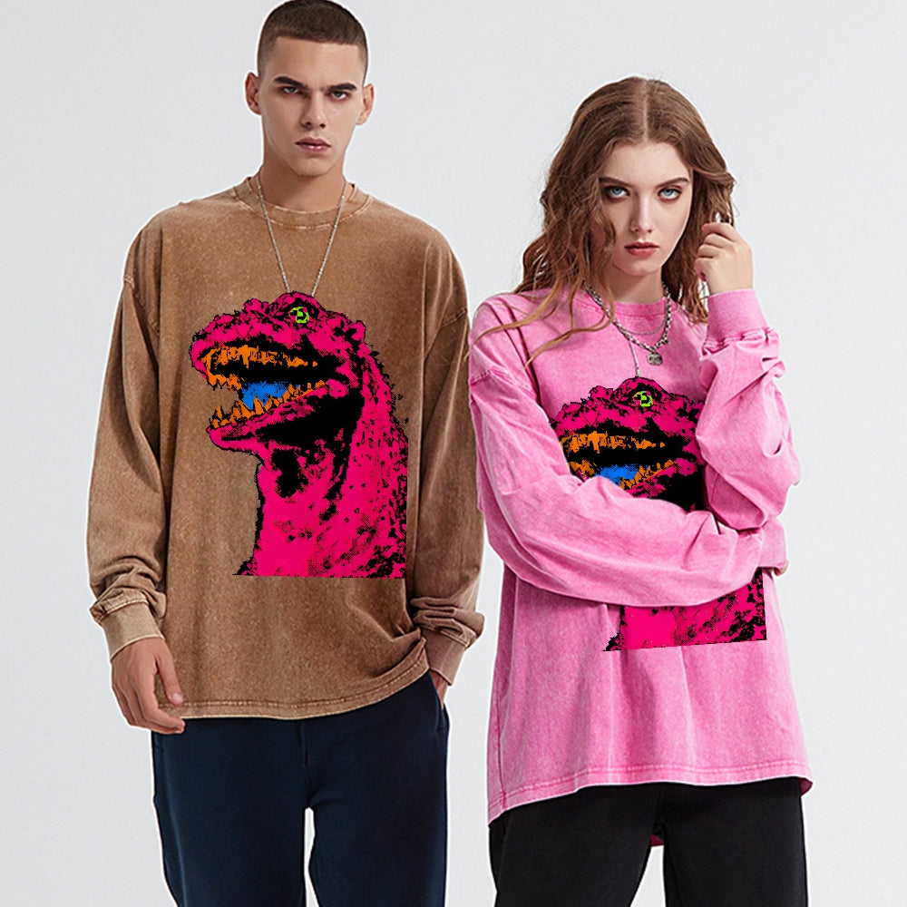 Unisex Neon Roar Vintage Washed Sweatshirts
