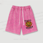 Tiger Osaka Printed Washed Vintage Shorts