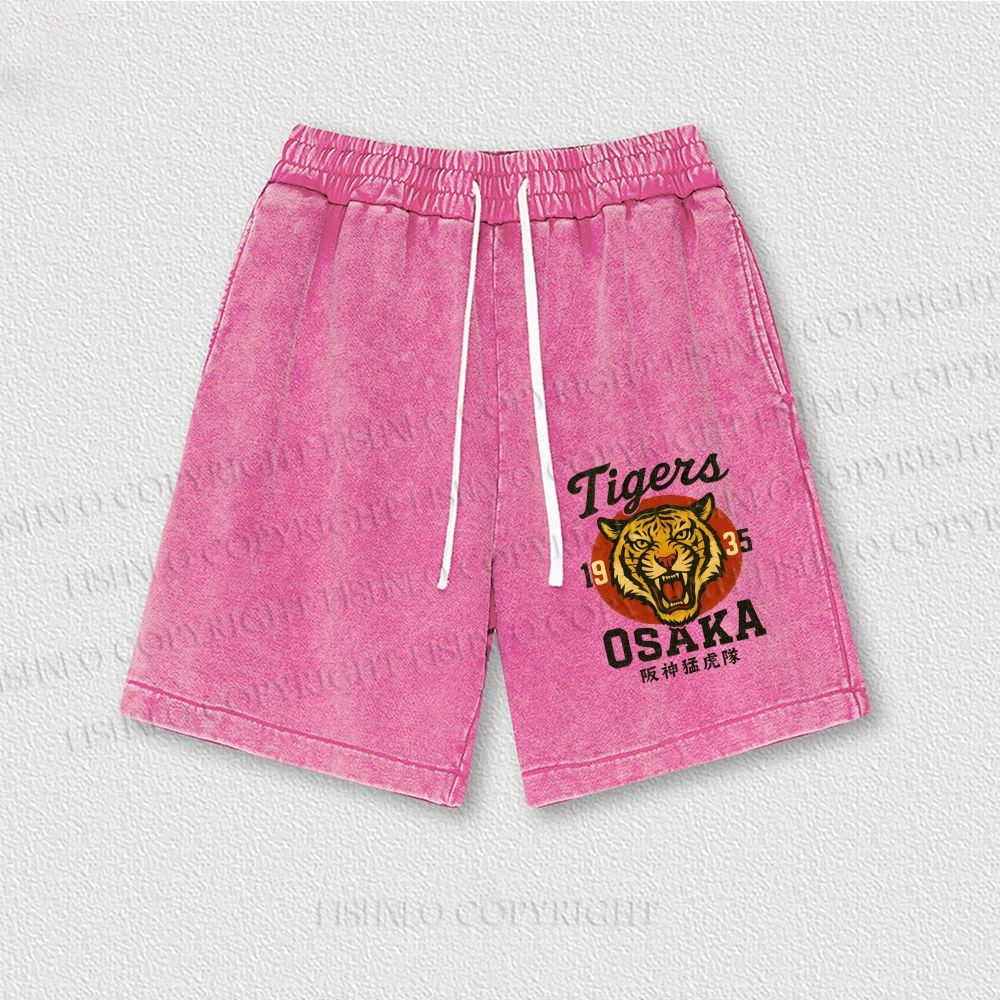 Tiger Osaka Printed Washed Vintage Shorts