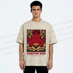 Unisex Zoo Tiger Poster Printed Washed Tee