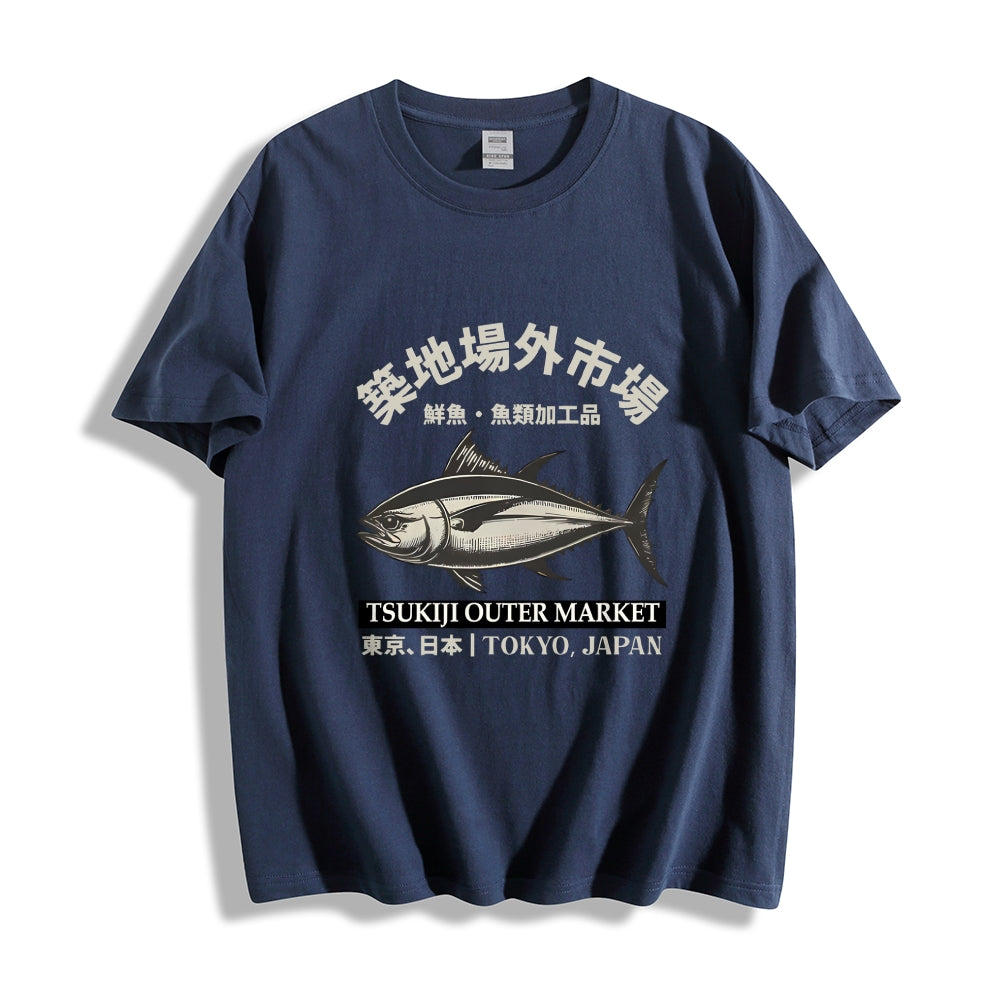 Tsukiji Market Fish Japanese Style Classic Tee