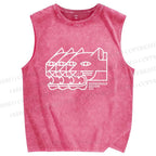 Unisex Doublenaut Printed Washed Tank Top